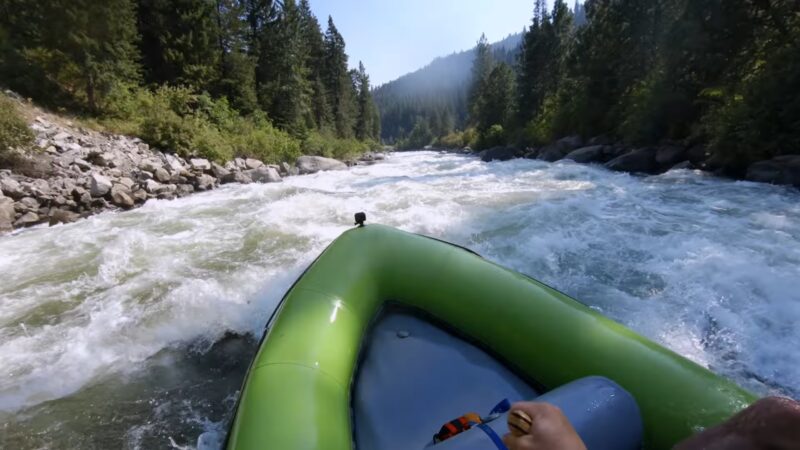 Admiring the Scenic Beauty while rafting