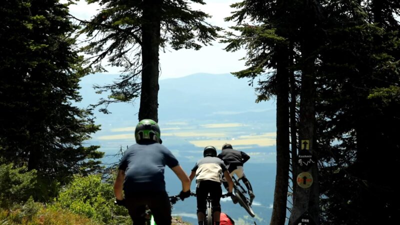 A few guys on mountain biking in Montana