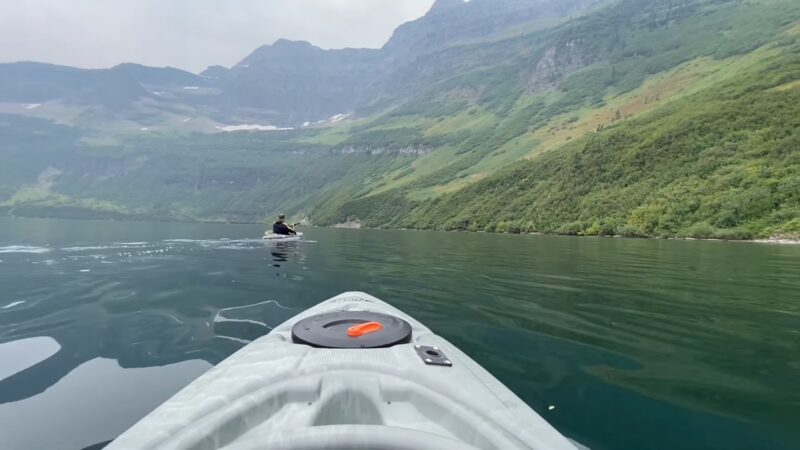 Kayaking on Cameron Lake Waterton