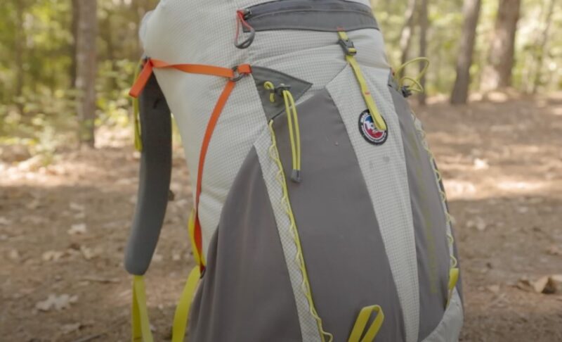 Gray backpack for camping