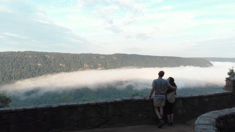Couple enjoying mountain views during romantic getaways in Montana